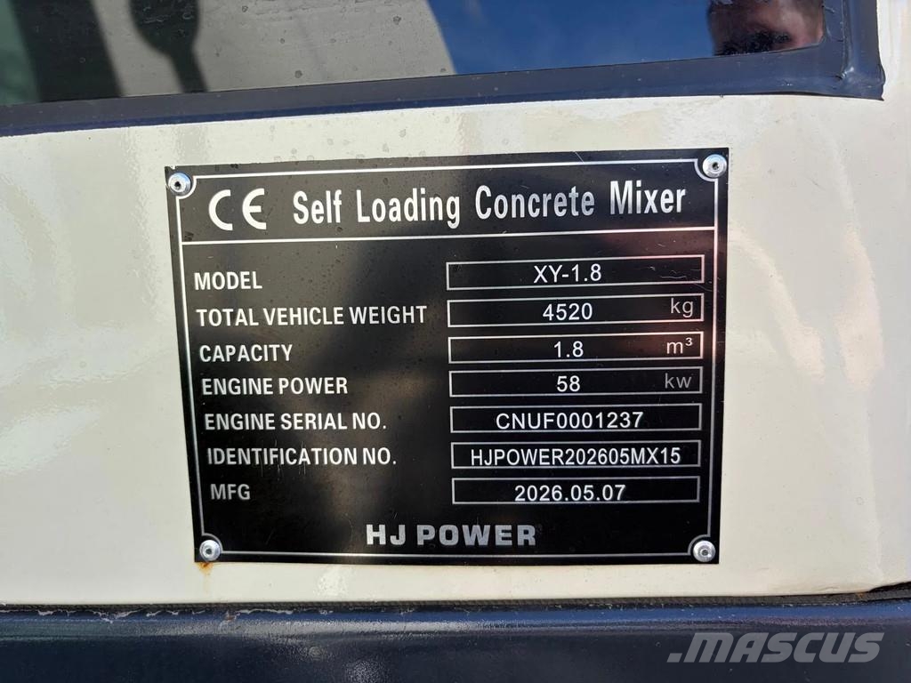 HJ XY 1.8 All Terrain Self Loading Mixer 1800 lite Betong utleggere