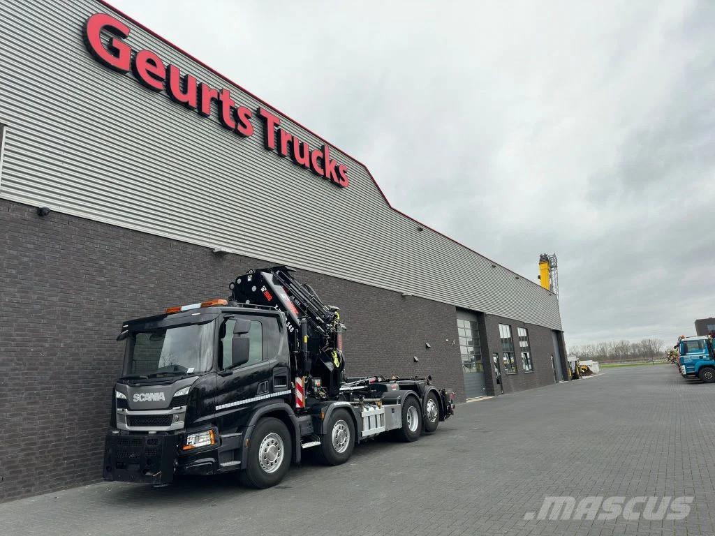 Scania P450 8X2 21 TON HAAKARM + HIAB 548 E-6 + JIB 150X- クレーントラック、ユニック車