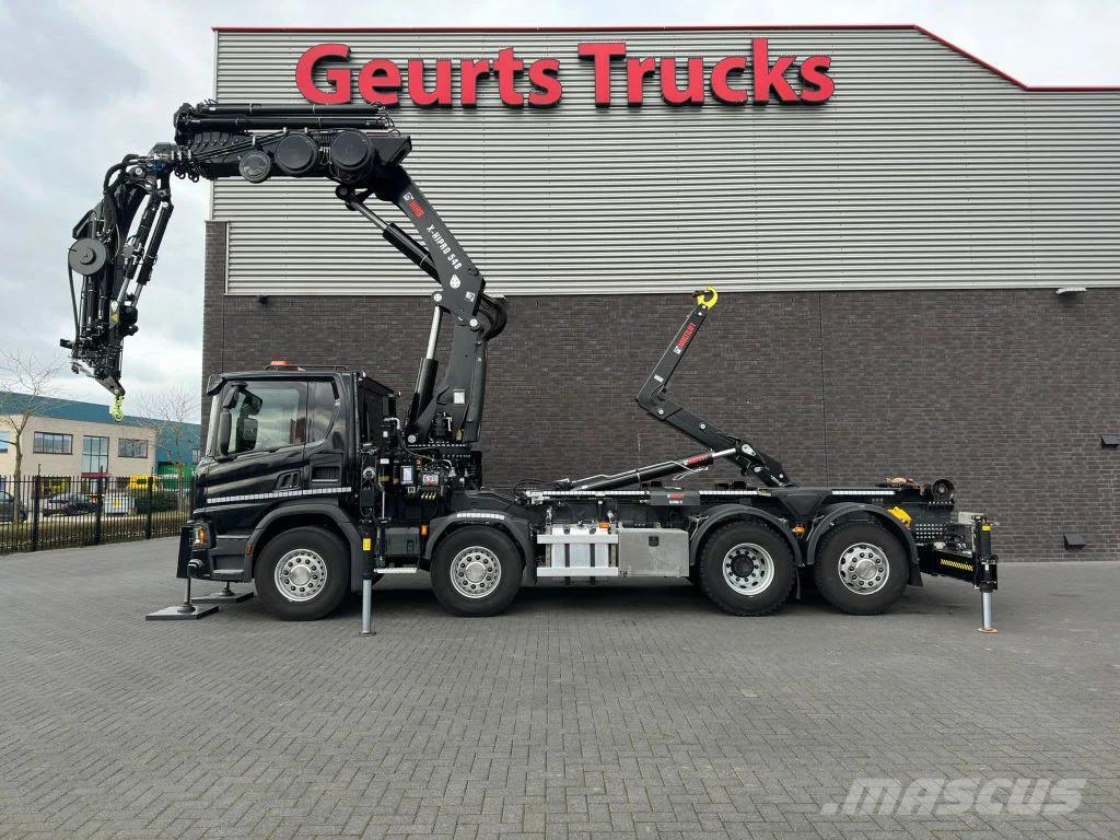 Scania P450 8X2 21 TON HAAKARM + HIAB 548 E-6 + JIB 150X- クレーントラック、ユニック車