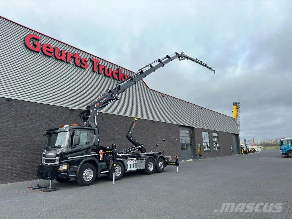 Scania P450 8X2 21 TON HAAKARM + HIAB 548 E-6 + JIB 150X- クレーントラック、ユニック車