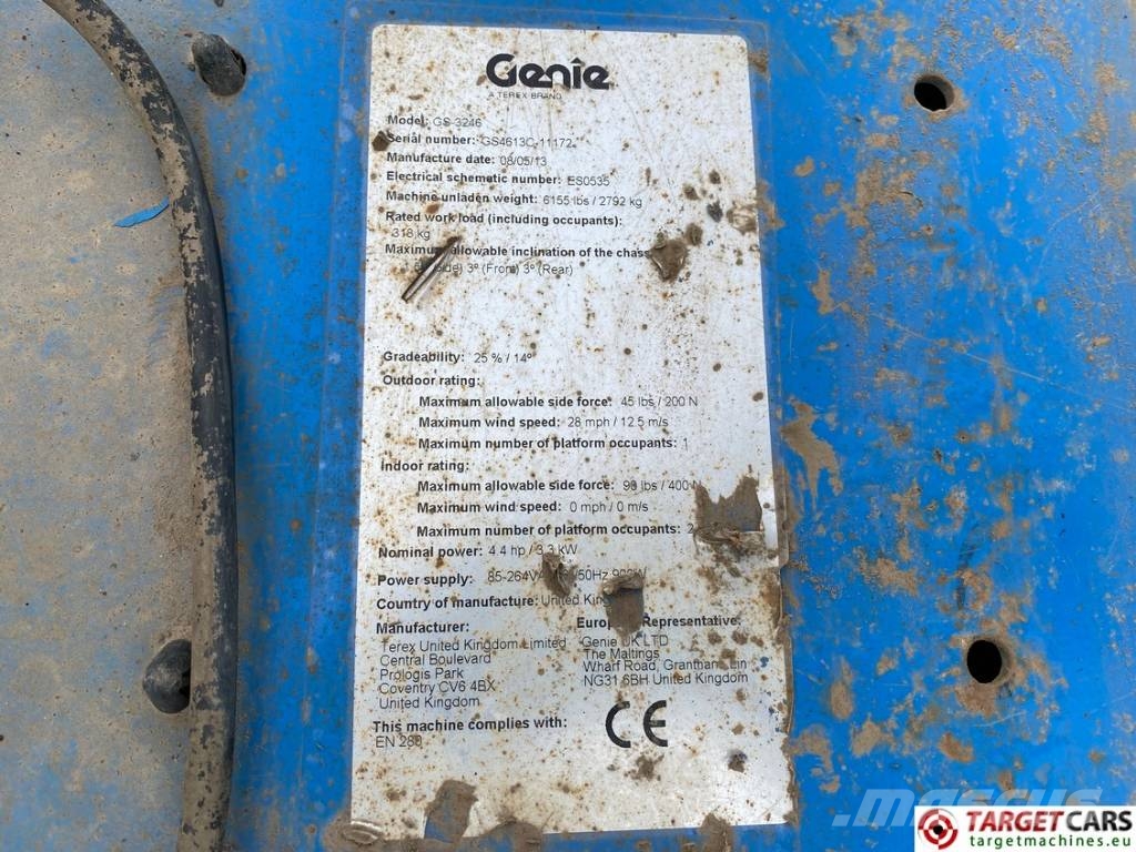Genie GS-3246 Electric Scissor Work Lift 1175cm Saxlifte