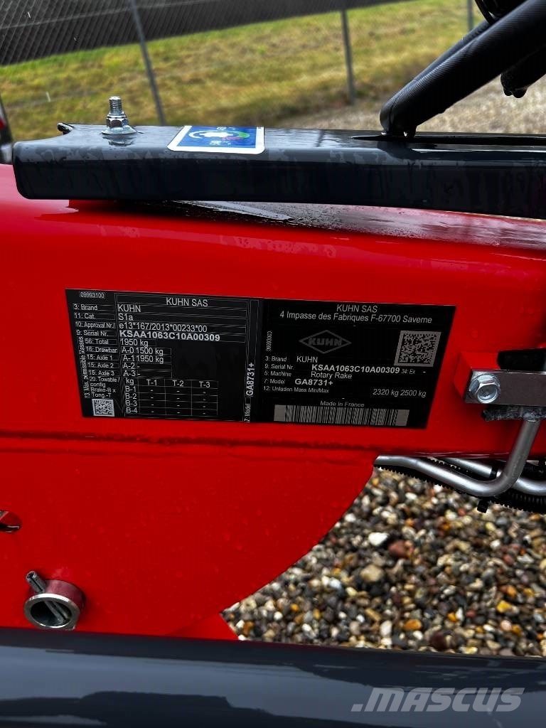 Kuhn GA 8731 Pöyhimet ja haravat