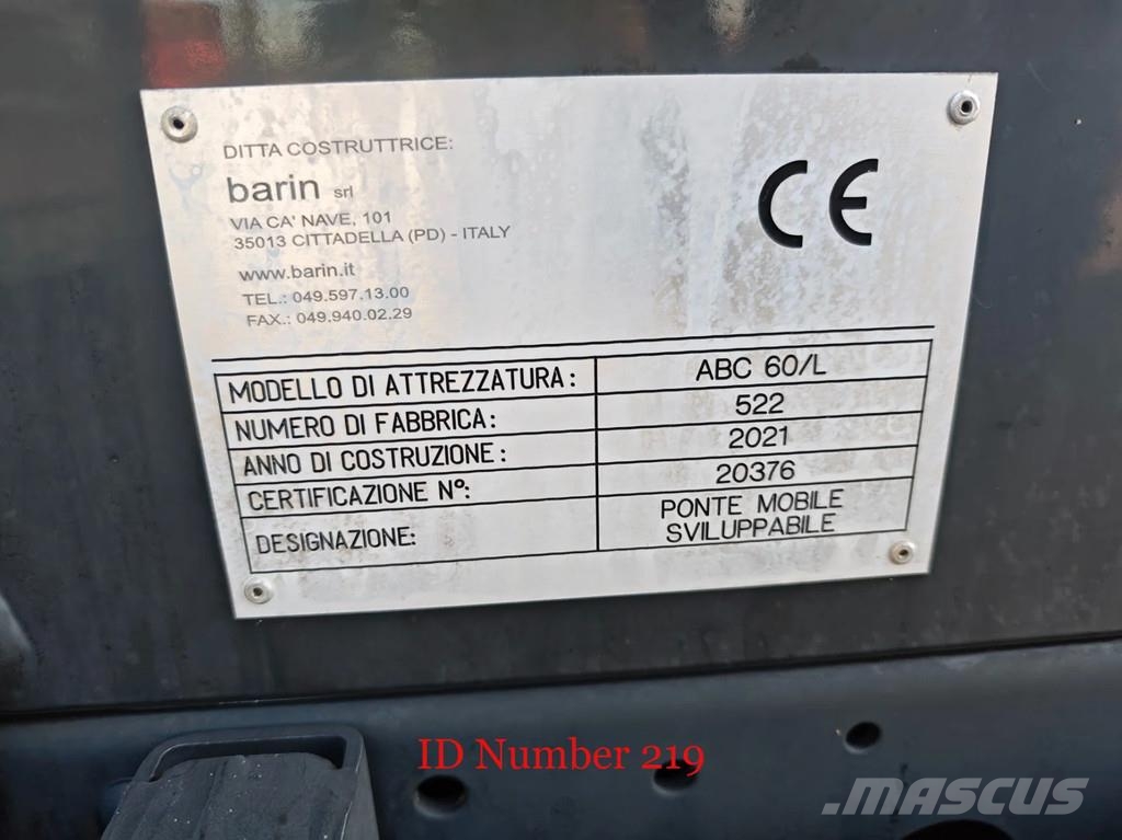 Iveco Daily 35-160 Barin ABC 60/L Bridge Control Inspect المنصات الهوائية المثبتة على شاحنة