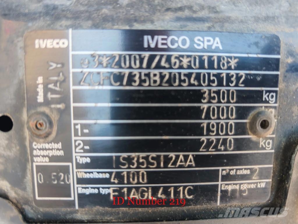 Iveco Daily 35-160 Barin ABC 60/L Bridge Control Inspect المنصات الهوائية المثبتة على شاحنة