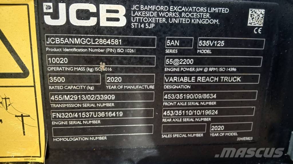 JCB 535-125 Телескопические погрузчики
