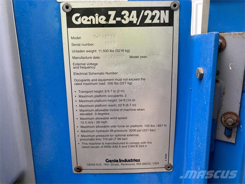 Genie Z34/22N Podnośniki przegubowe