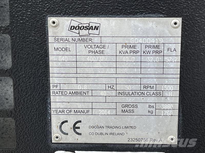 Doosan G40 Dízel áramfejlesztők