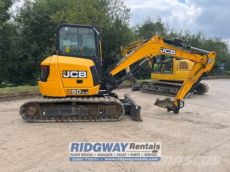 JCB 50 Z-2 Mini ekskavatörler, 7 tona dek