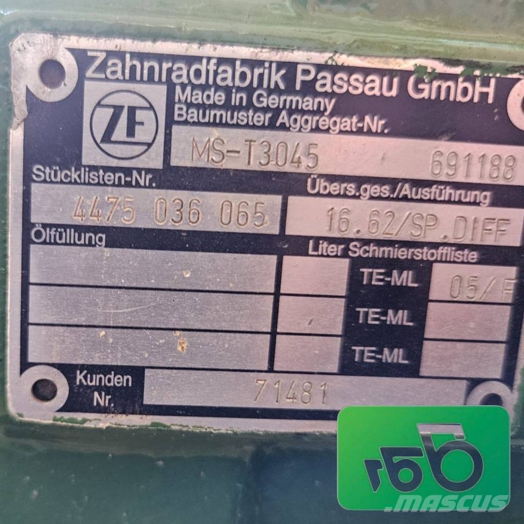John Deere 3400 MS-T3045 Drive Axle – ZF Front Axle 447543612 الشاسيه والتعليق