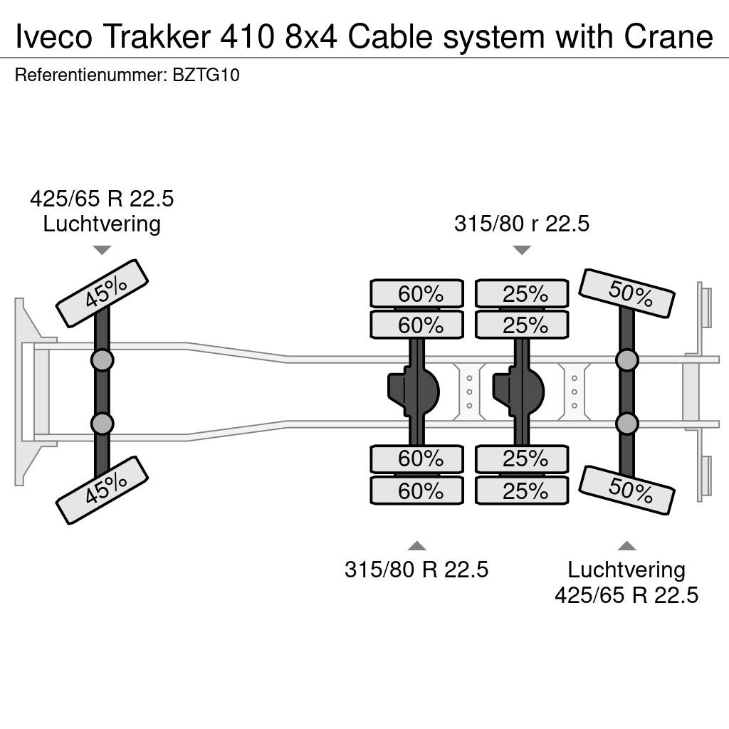 Iveco Trakker 410 8x4 Cable system with Crane Mobiilinosturit