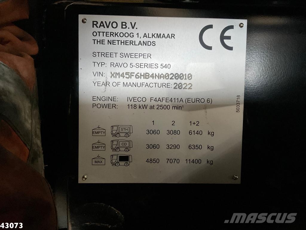 Ravo 540 STH Euro 6 with 3-rd brush Sweeper trucks