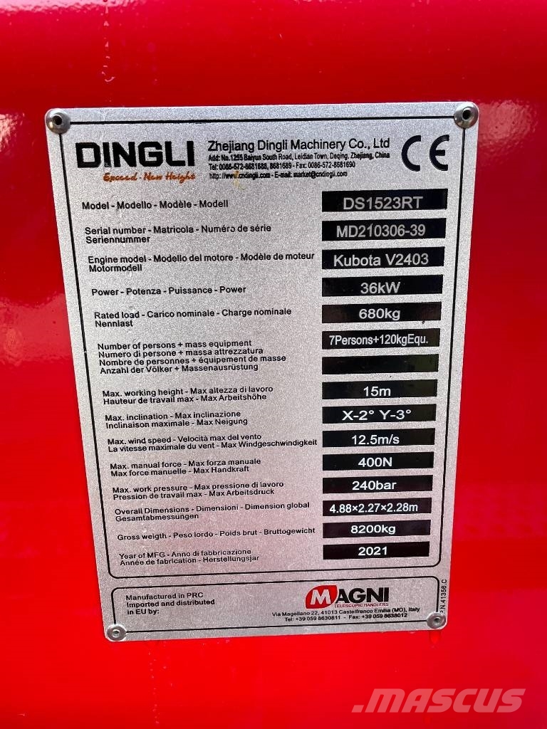 Magni DS1523RT,  Superdeck scissor 15m like Genie GS4390 Käärtõstukid