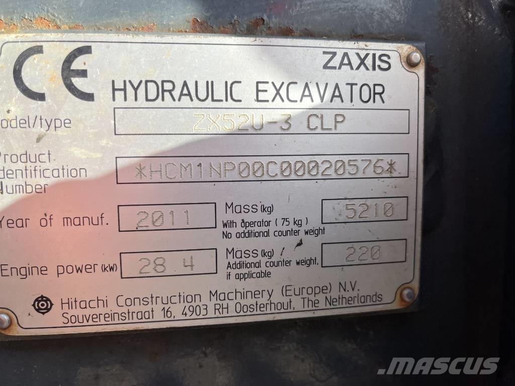 Hitachi ZX52U-3 Εκσκαφάκι (διαβολάκι) < 7t