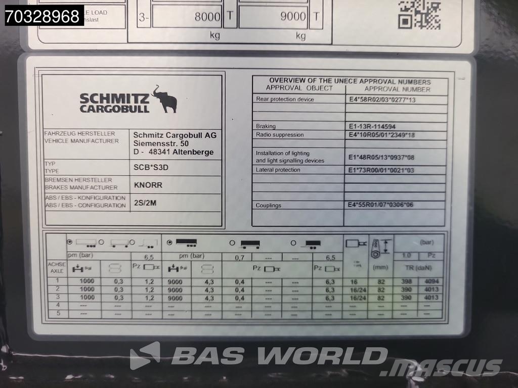 Schmitz Cargobull SCB*S3D Lift Axle Cramaro Steel Semirremolques de volteo