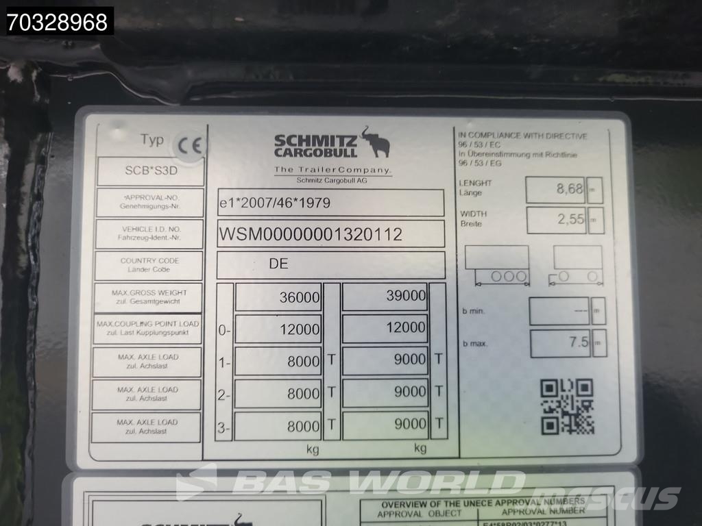 Schmitz Cargobull SCB*S3D Lift Axle Cramaro Steel Semirremolques de volteo