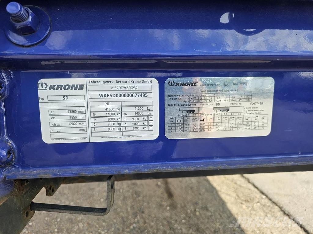 Krone SD/ ALUMINIUM RIMS/ ALUMINIUM SIDE BOARDS /HUCKAPA 기타 세미 트레일러