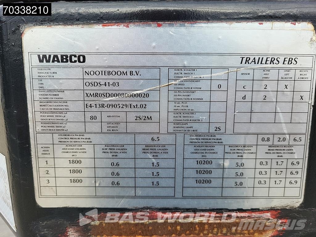 Nooteboom OSDS-41-03 APK 06-27 Steering Axle SAF Ramps Нискотоварни полуремаркета
