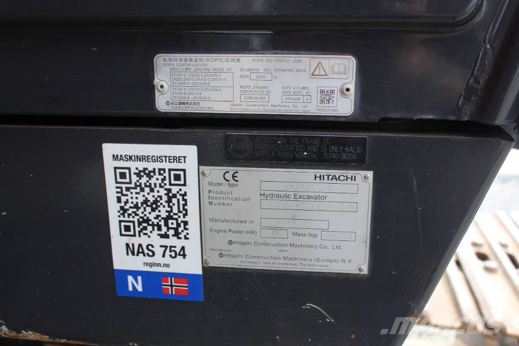 Hitachi ZX 210 LC-6 Kāpurķēžu ekskavatori