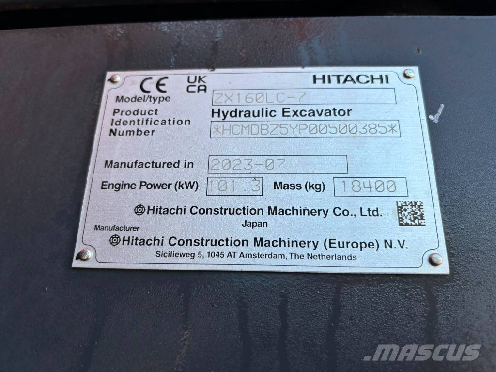 Hitachi 160 LC / Pienet tunnit, Rasvari, Stage V Εκσκαφείς με ερπύστριες