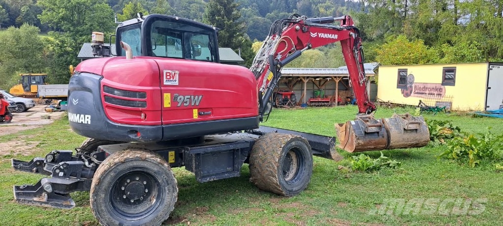 Yanmar B 95 W 휠 굴삭기