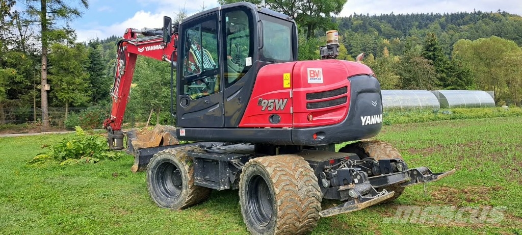Yanmar B 95 W 휠 굴삭기