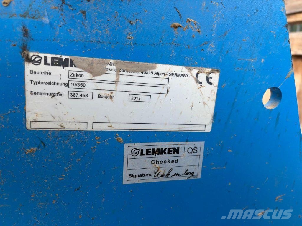 Lemken ZIRKON 10/350 Grades mecânicas e moto-cultivadores