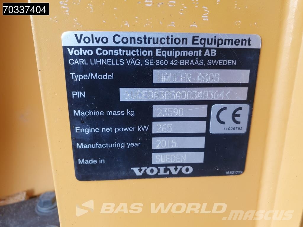 Volvo A30 G 鉸接式起吊車