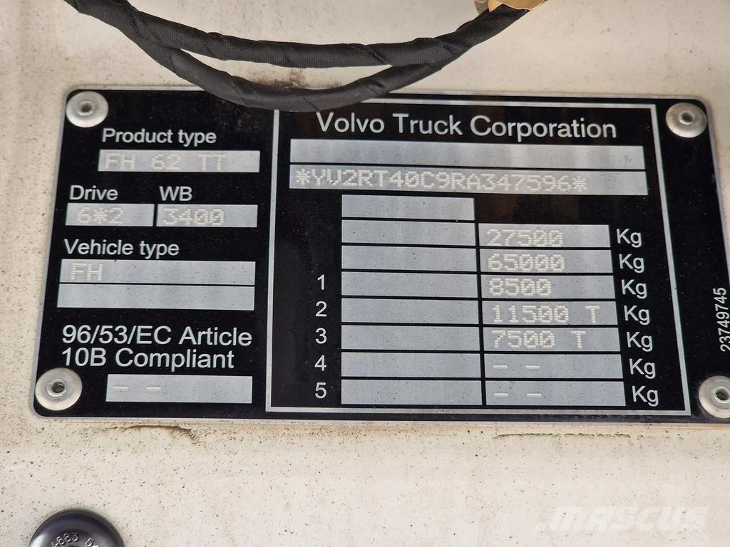 Volvo FH 13.500 Globetrotter 6x2 - Full air - I parkcool Sadulveokid
