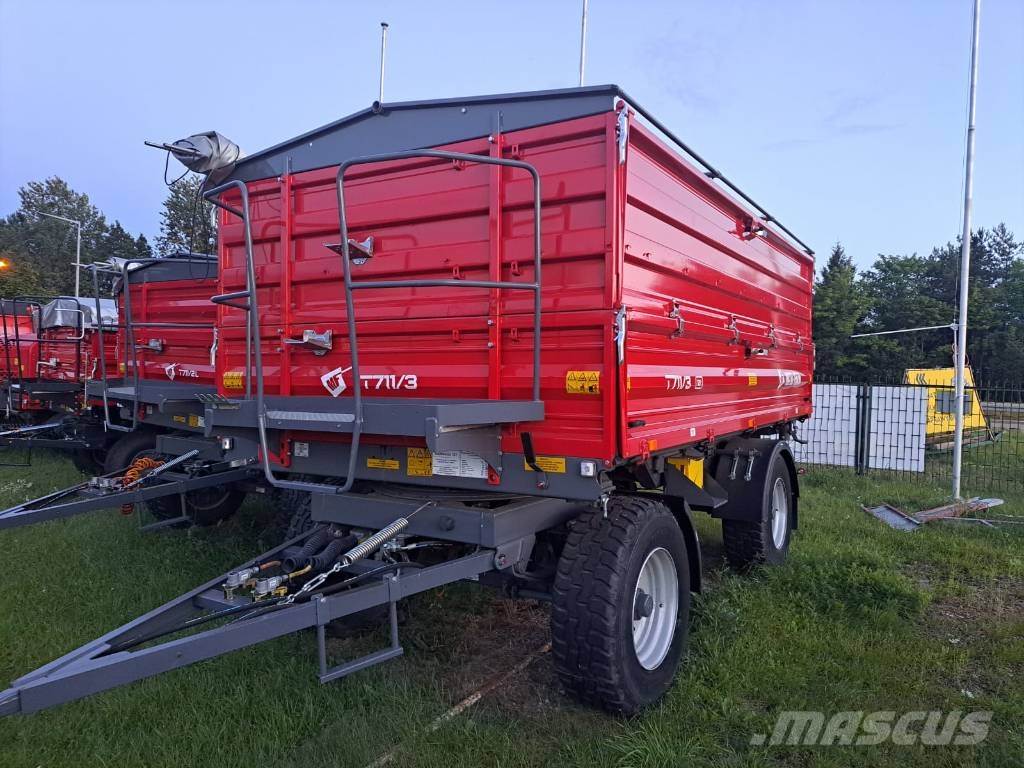 Metal-Fach T711/3 - wywrotka 12T / 3 - sides tipping trailer Remolques con caja de volteo