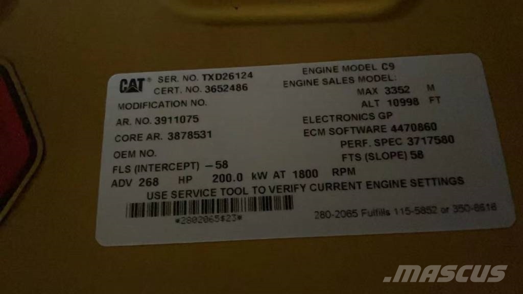 CAT C 9  Engines for crushers Silniki