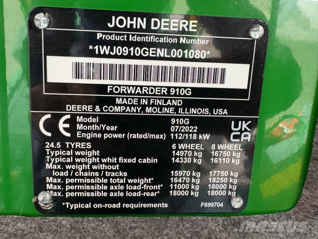 John Deere 910G Kuormatraktorit