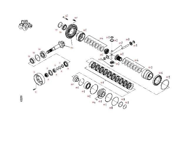 Steering knuckle F718301020330 Hub reduction F7183 轴
