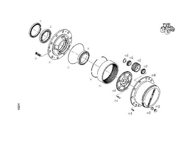 Steering knuckle F718301020330 Hub reduction F7183 轴