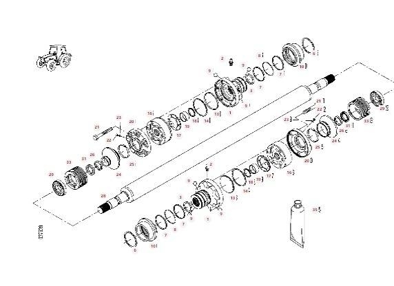 Steering knuckle F718301020330 Hub reduction F7183 轴