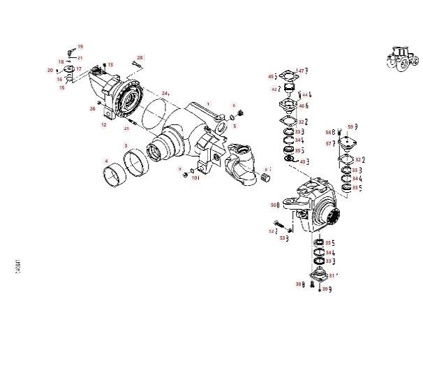 Steering knuckle F718301020330 Hub reduction F7183 轴