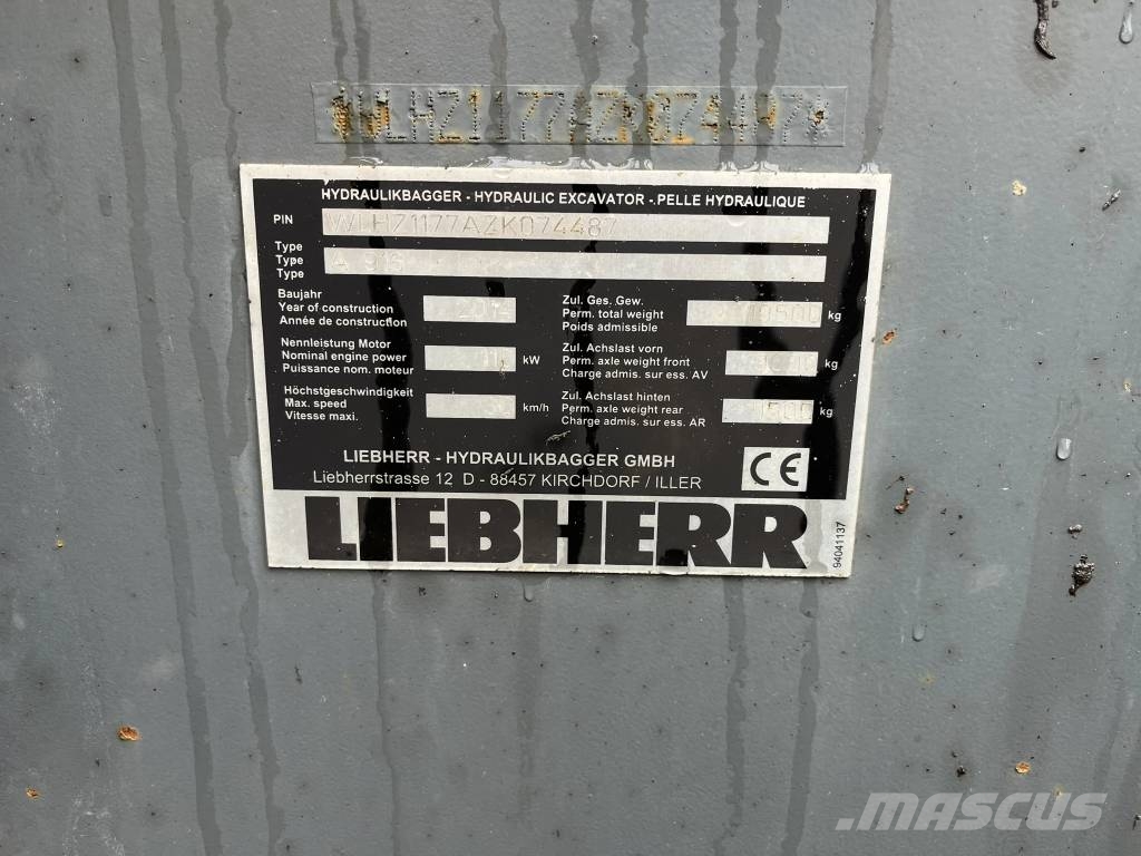 Liebherr A 916 Litronic Εκσκαφείς με τροχούς - λάστιχα