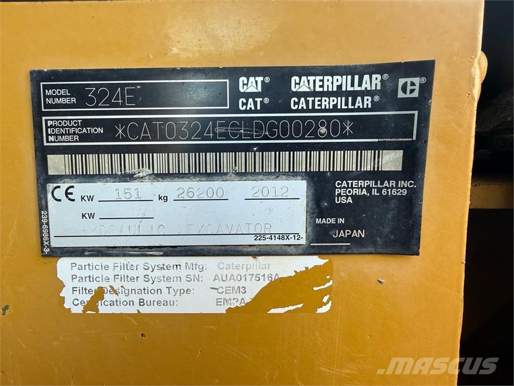 CAT 324E Rupsgraafmachines