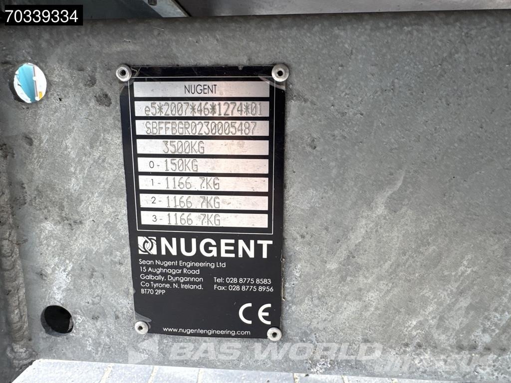 Nugent B5523T B5523T 3 axles Open Ramp Prikolice za prevoz vozil