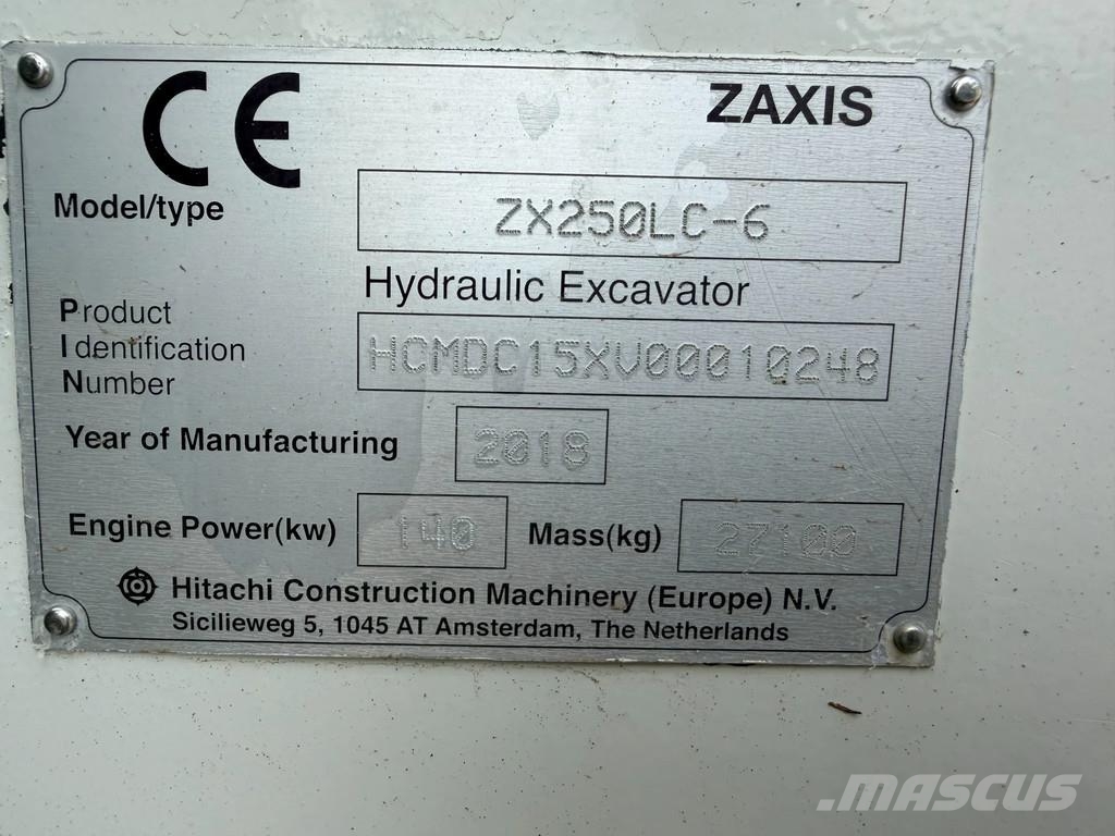 Hitachi ZX250LC-6 履帶式 挖土機/掘鑿機/挖掘機