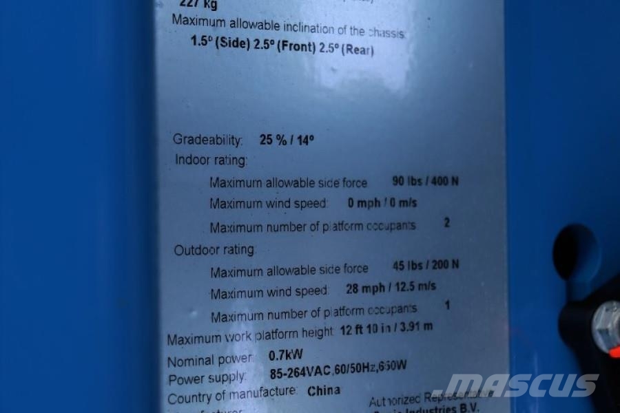 Genie GS1330M Valid inspection, *Guarantee! All-Electric Plataformas tijera