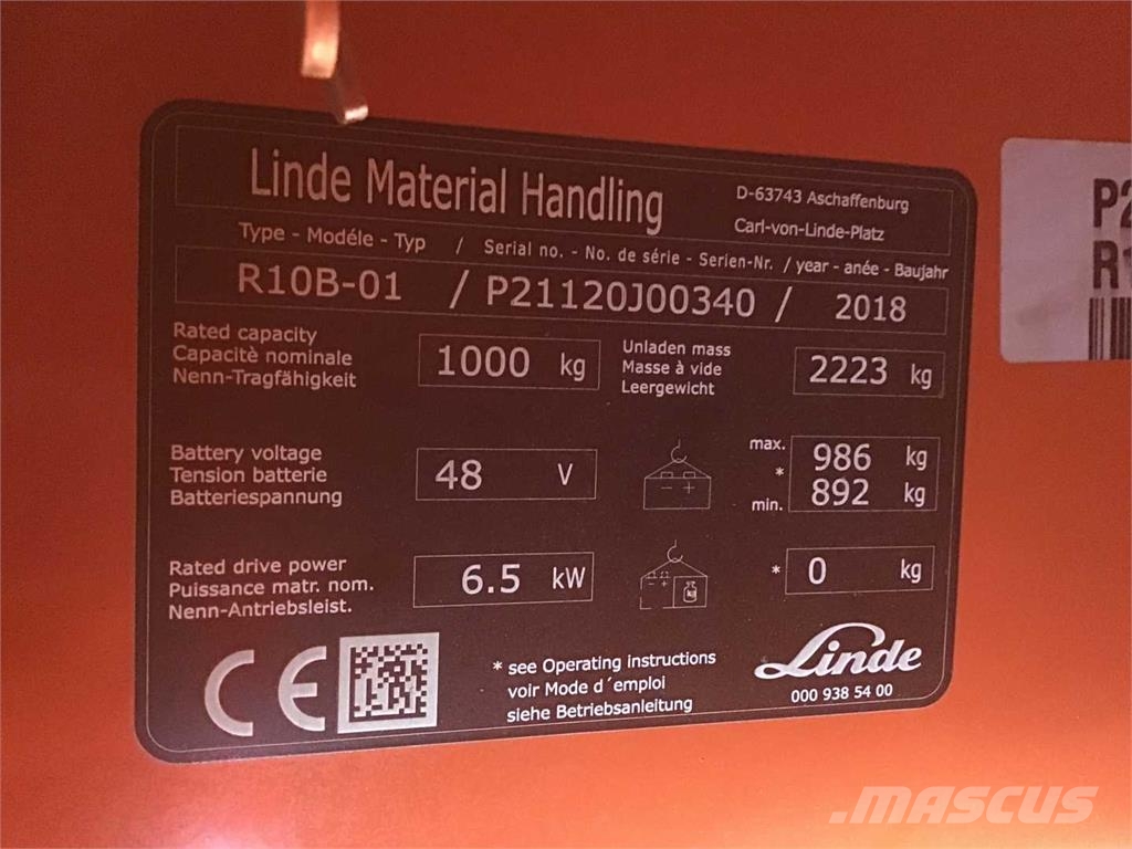 Linde R10B 리치 트럭