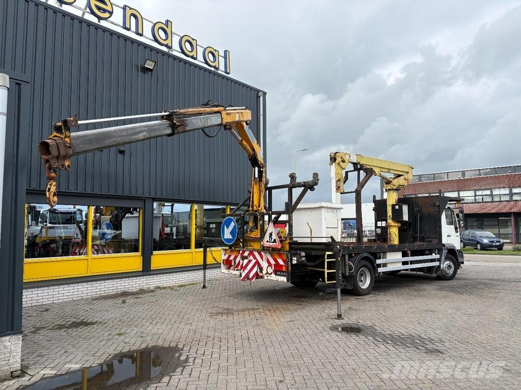 MAN 14.224 + EURO 2 + platform 11.5 meters + EFFER 95 All terrain cranes