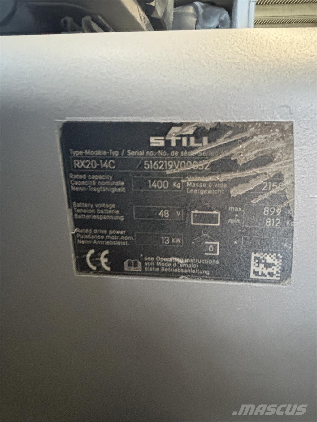 Still RX20-14C Triplex Drive-In Electric forklifts