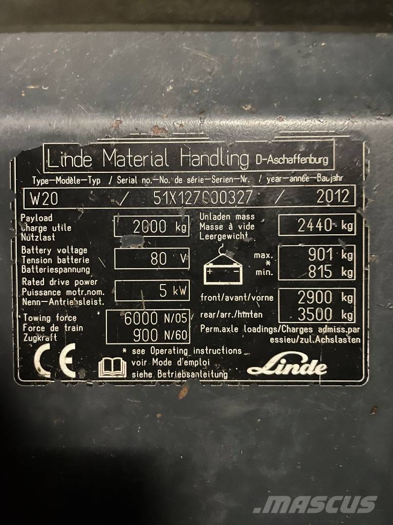 Linde W 20 Φορτηγά ρυμούλκησης
