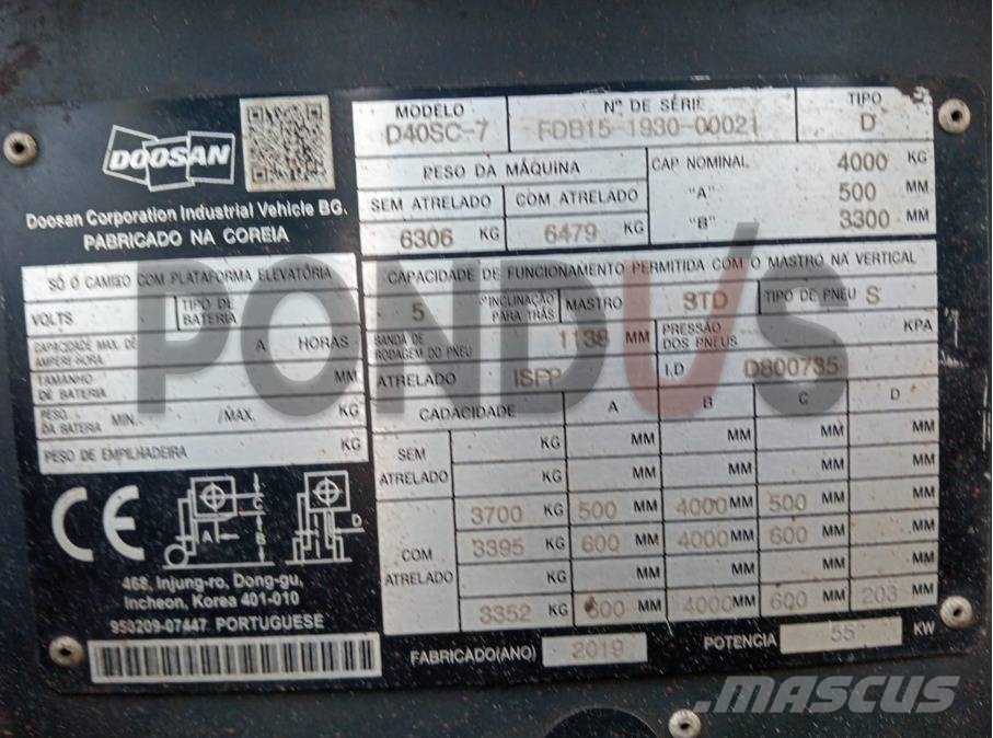 Doosan D 40 SC-7 Dīzeļa autoiekrāvēji