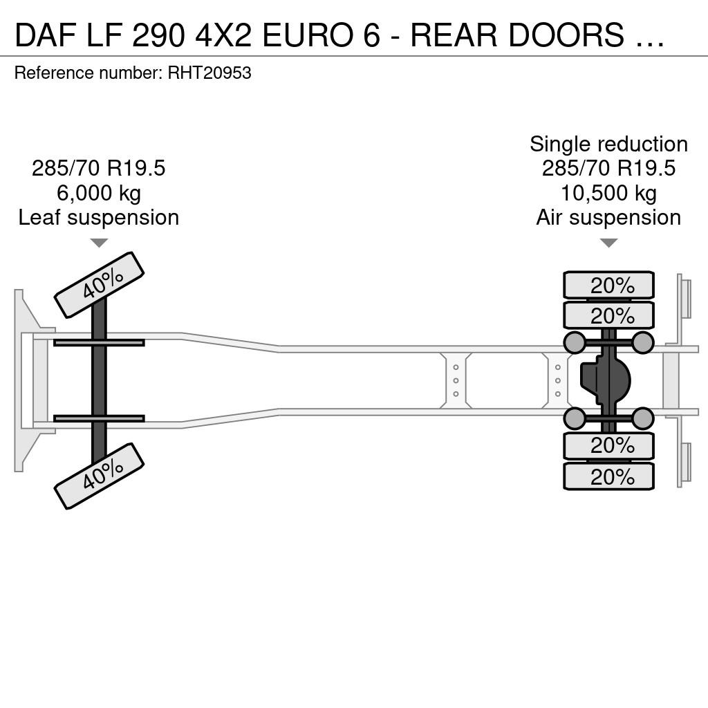 DAF LF 290 4X2 EURO 6 - REAR DOORS DAMAGED Camiones con temperatura controlada