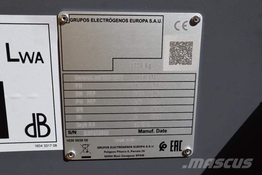 Atlas Copco QAS 40 ST3 Valid inspection, Diesel, 40 kVA مولدات ديزل