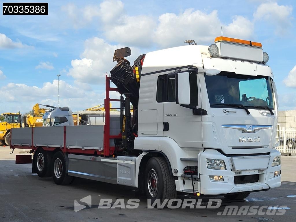MAN TGS 26.460 TGS 6X2 Palfinger PK22002 EH 6x Extensi شاحنات مسطحة/مفصلية الجوانب