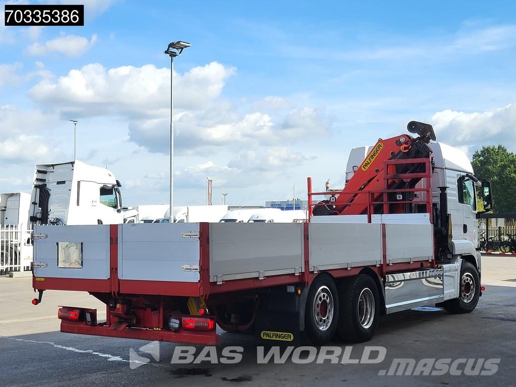 MAN TGS 26.460 TGS 6X2 Palfinger PK22002 EH 6x Extensi شاحنات مسطحة/مفصلية الجوانب