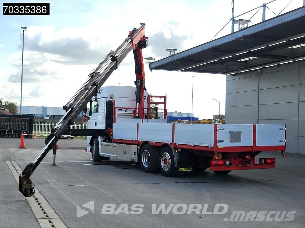 MAN TGS 26.460 TGS 6X2 Palfinger PK22002 EH 6x Extensi شاحنات مسطحة/مفصلية الجوانب